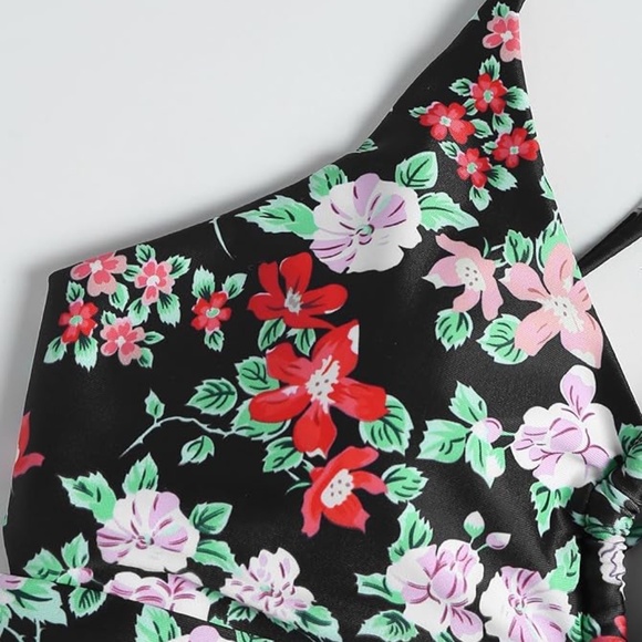 ZAFUL Women 2 Piece Swimsuits Spaghetti Strap Brazilian Bikini Lace Up Swimsuit - Picture 6 of 6